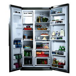 Neff K3990X7GB American Style Fridge Freezer, Stainless Steel